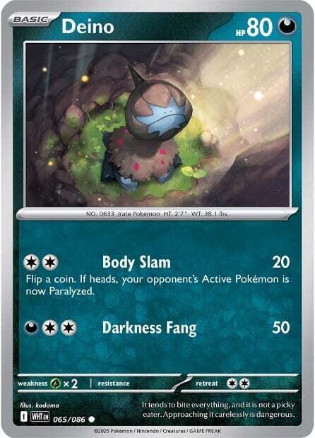 Deino (065/086) [Scarlet & Violet: White Flare] Pokemon Single Pokémon  | Multizone: Comics And Games