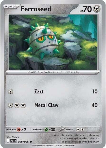 Ferroseed (068/086) [Scarlet & Violet: White Flare] Pokemon Single Pokémon  | Multizone: Comics And Games