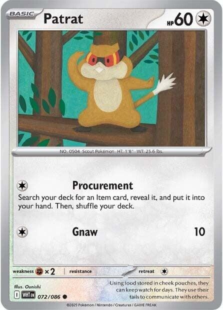 Patrat (072/086) [Scarlet & Violet: White Flare] Pokemon Single Pokémon  | Multizone: Comics And Games
