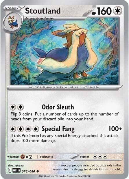Stoutland (076/086) [Scarlet & Violet: White Flare] Pokemon Single Pokémon  | Multizone: Comics And Games