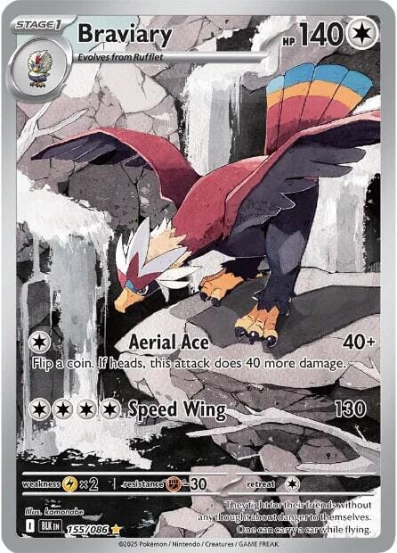 Braviary (155/086) [Scarlet & Violet: Black Bolt] Pokemon Single Pokémon  | Multizone: Comics And Games