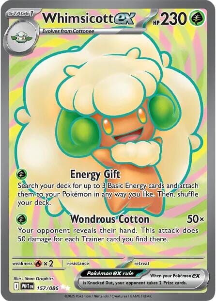 Whimsicott ex (157/086) [Scarlet & Violet: White Flare] Pokemon Single Pokémon  | Multizone: Comics And Games