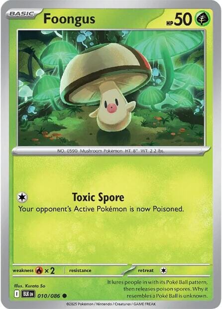 Foongus (010/086) [Scarlet & Violet: Black Bolt] Pokemon Single Pokémon  | Multizone: Comics And Games