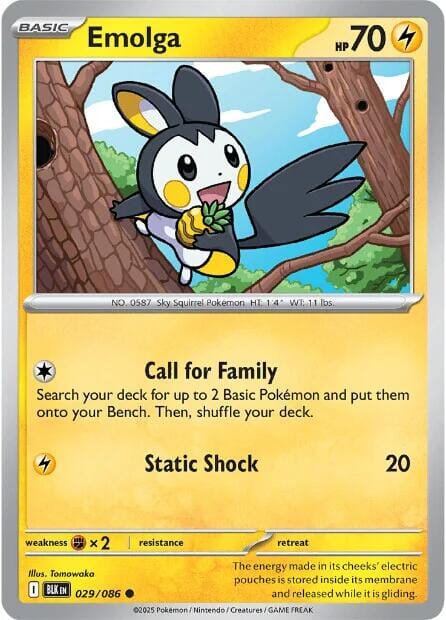 Emolga (029/086) [Scarlet & Violet: Black Bolt] Pokemon Single Pokémon  | Multizone: Comics And Games
