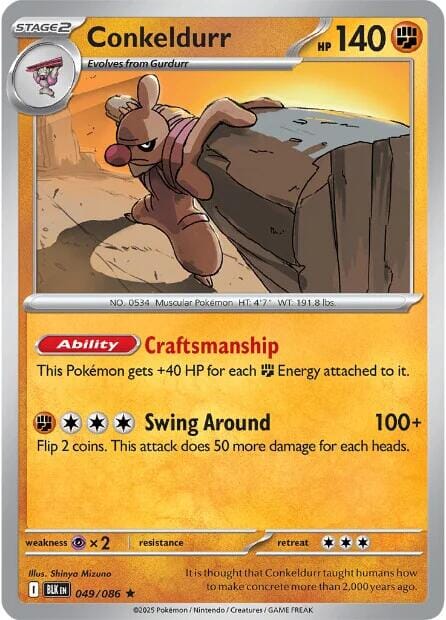 Conkeldurr (049/086) [Scarlet & Violet: Black Bolt] Pokemon Single Pokémon  | Multizone: Comics And Games