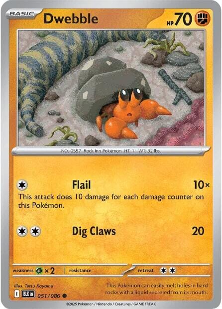 Dwebble (051/086) [Scarlet & Violet: Black Bolt] Pokemon Single Pokémon  | Multizone: Comics And Games