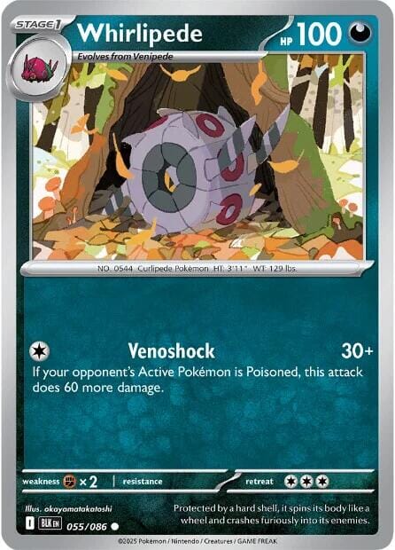Whirlipede (055/086) [Scarlet & Violet: Black Bolt] Pokemon Single Pokémon  | Multizone: Comics And Games