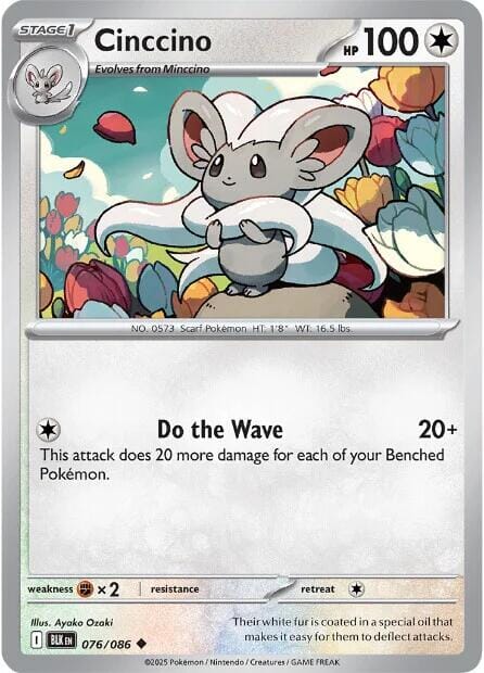 Cinccino (076/086) [Scarlet & Violet: Black Bolt] Pokemon Single Pokémon  | Multizone: Comics And Games