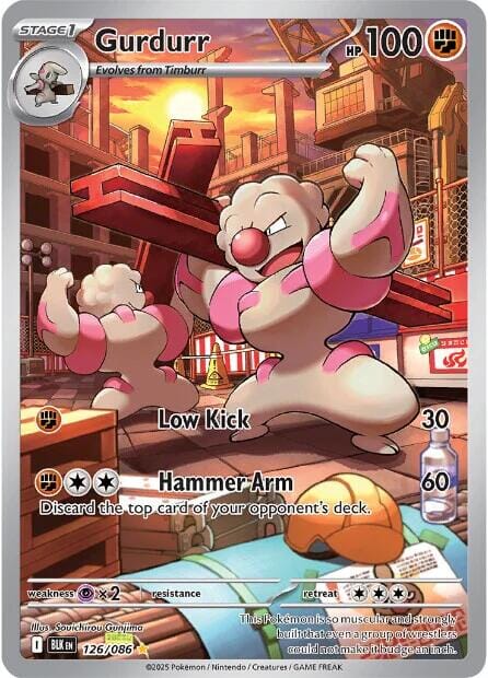 Gurdurr (126/086) [Scarlet & Violet: Black Bolt] Pokemon Single Pokémon  | Multizone: Comics And Games