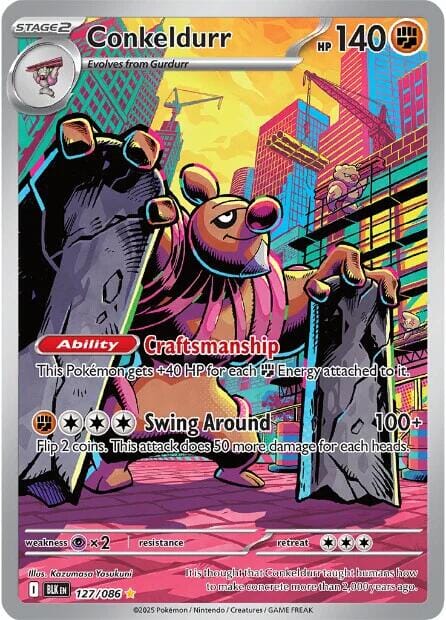 Conkeldurr (127/086) [Scarlet & Violet: Black Bolt] Pokemon Single Pokémon  | Multizone: Comics And Games