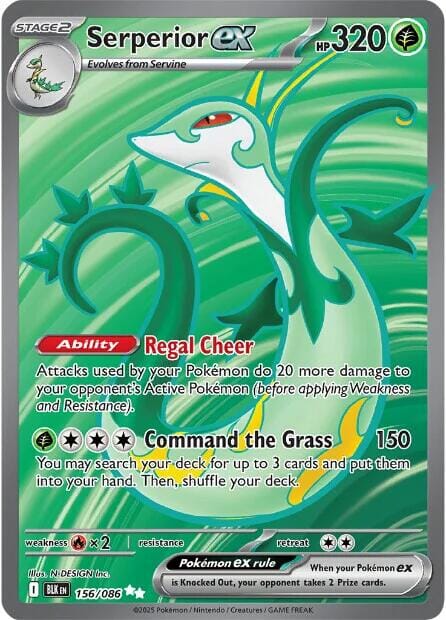 Serperior ex (156/086) [Scarlet & Violet: Black Bolt] Pokemon Single Pokémon  | Multizone: Comics And Games