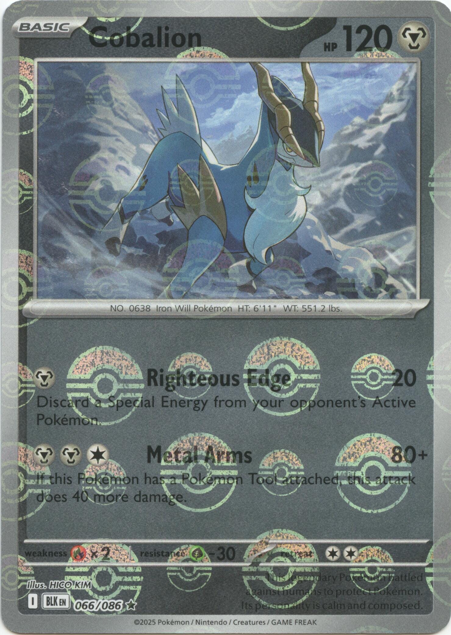 Cobalion (066/086) (Poke Ball Pattern) [Scarlet & Violet: Black Bolt] Pokemon Single Pokémon  | Multizone: Comics And Games