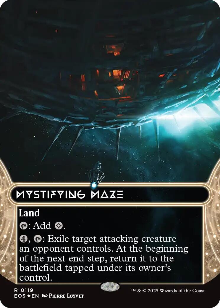 Mystifying Maze (0119) (Borderless) (Galaxy Foil) [Edge of Eternities: Stellar Sights] MTG Single Magic: The Gathering  | Multizone: Comics And Games