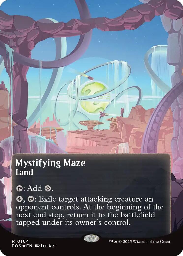 Mystifying Maze (0164) (Borderless) (Galaxy Foil) [Edge of Eternities: Stellar Sights] MTG Single Magic: The Gathering  | Multizone: Comics And Games