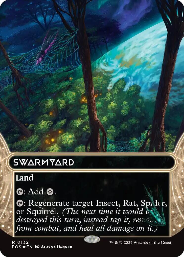 Swarmyard (0132) (Borderless) (Galaxy Foil) [Edge of Eternities: Stellar Sights] MTG Single Magic: The Gathering  | Multizone: Comics And Games