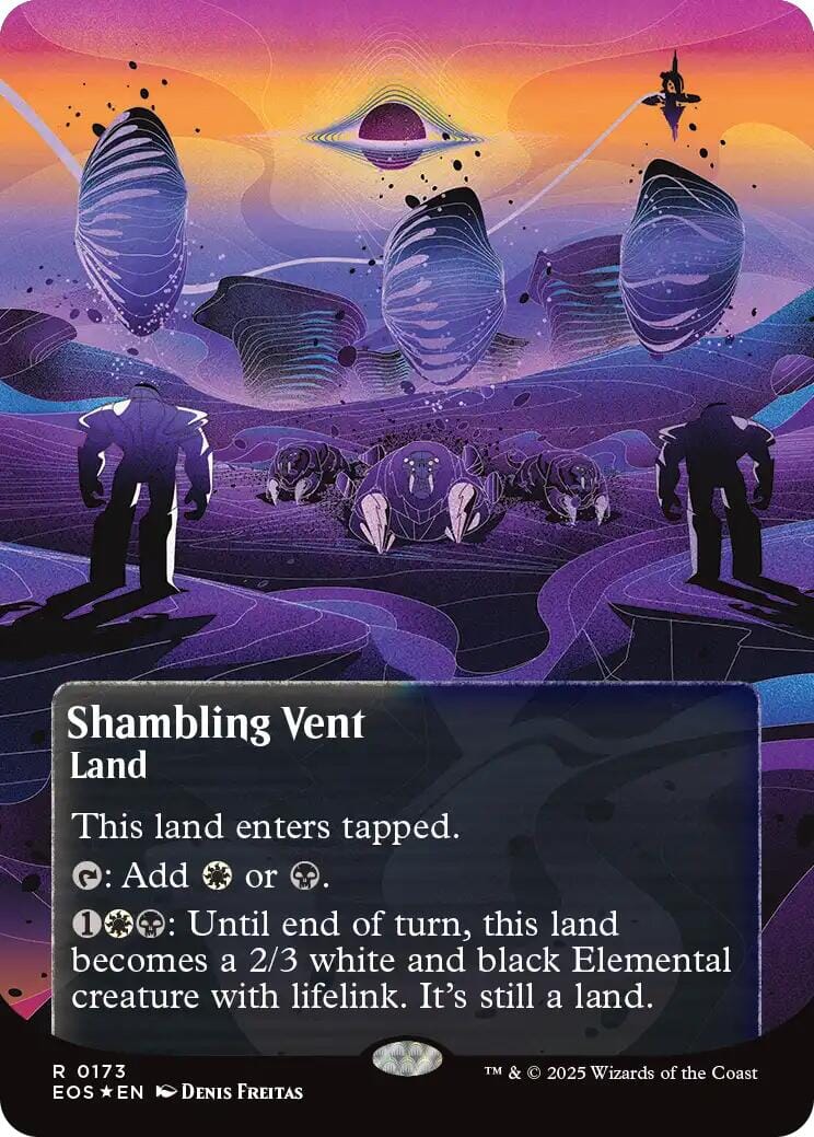 Shambling Vent (0173) (Borderless) (Galaxy Foil) [Edge of Eternities: Stellar Sights] MTG Single Magic: The Gathering  | Multizone: Comics And Games