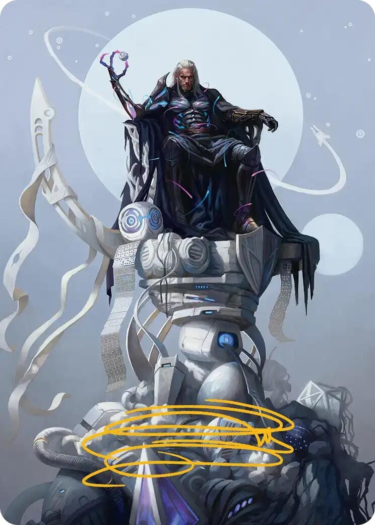 Tezzeret, Cruel Captain Art Card (35/54) (Gold-Stamped Signature) [Edge of Eternities Art Series] MTG Single Magic: The Gathering  | Multizone: Comics And Games