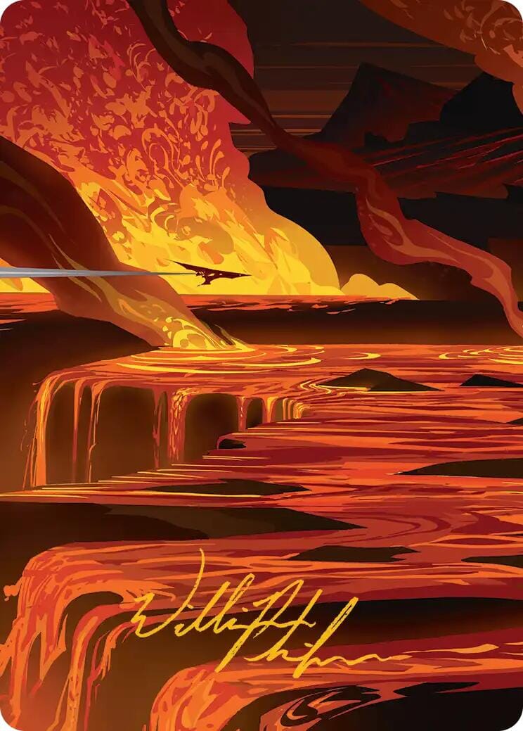 Blast Zone Art Card (Gold-Stamped Signature) [Edge of Eternities Art Series] MTG Single Magic: The Gathering  | Multizone: Comics And Games