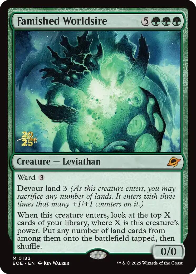 Famished Worldsire [Edge of Eternities Prerelease Promos] MTG Single Magic: The Gathering  | Multizone: Comics And Games