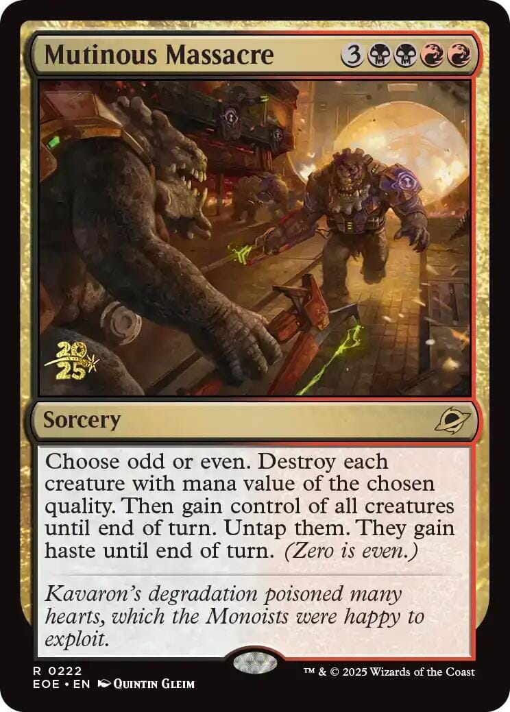 Mutinous Massacre [Edge of Eternities Prerelease Promos] MTG Single Magic: The Gathering  | Multizone: Comics And Games