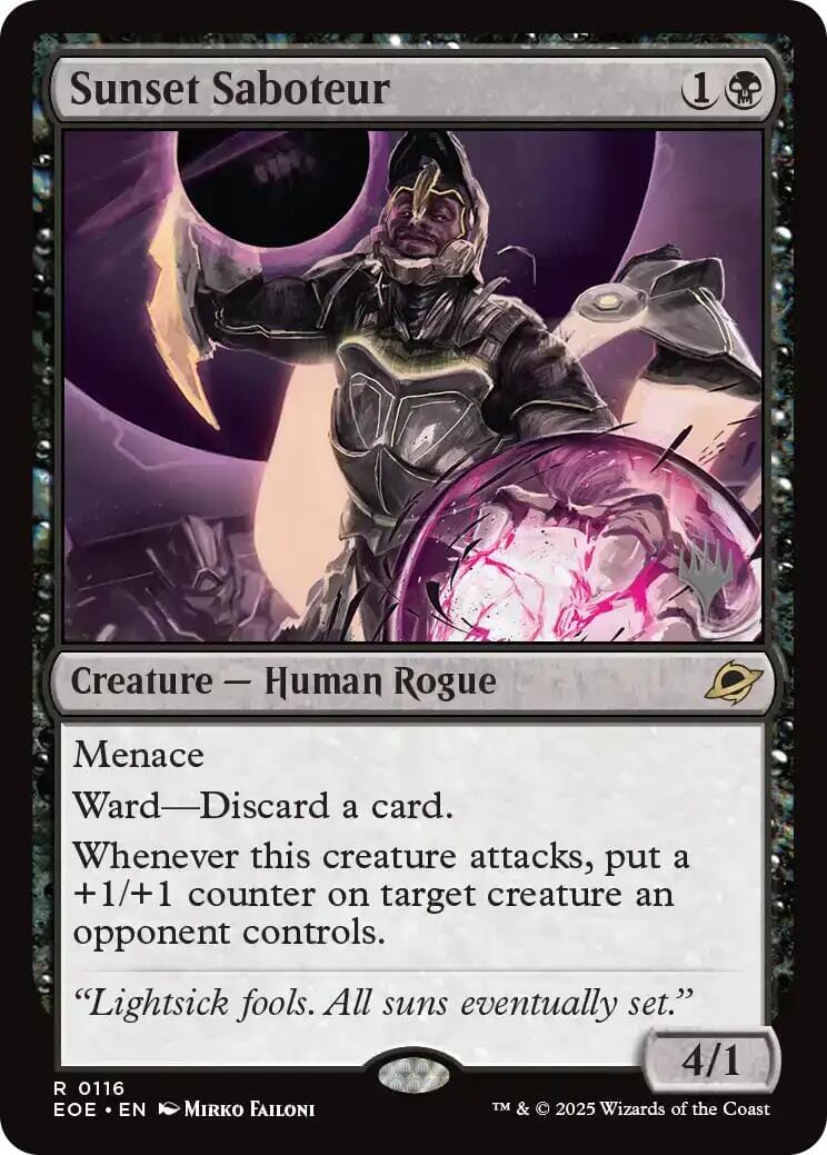 Sunset Saboteur [Edge of Eternities Promo Pack] MTG Single Magic: The Gathering  | Multizone: Comics And Games