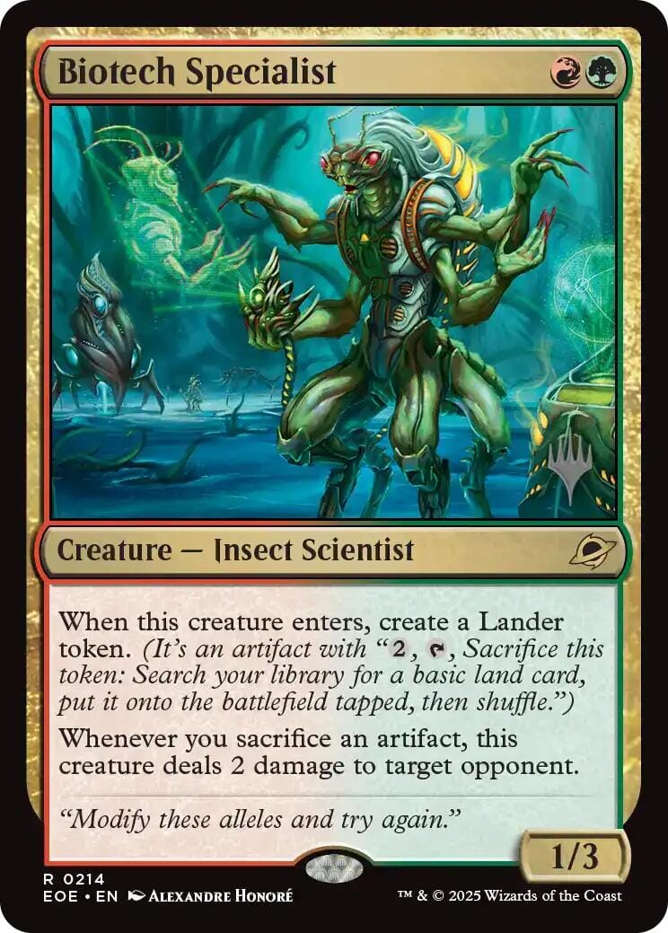 Biotech Specialist (Promo Pack) [Edge of Eternities Promo Pack] MTG Single Magic: The Gathering  | Multizone: Comics And Games