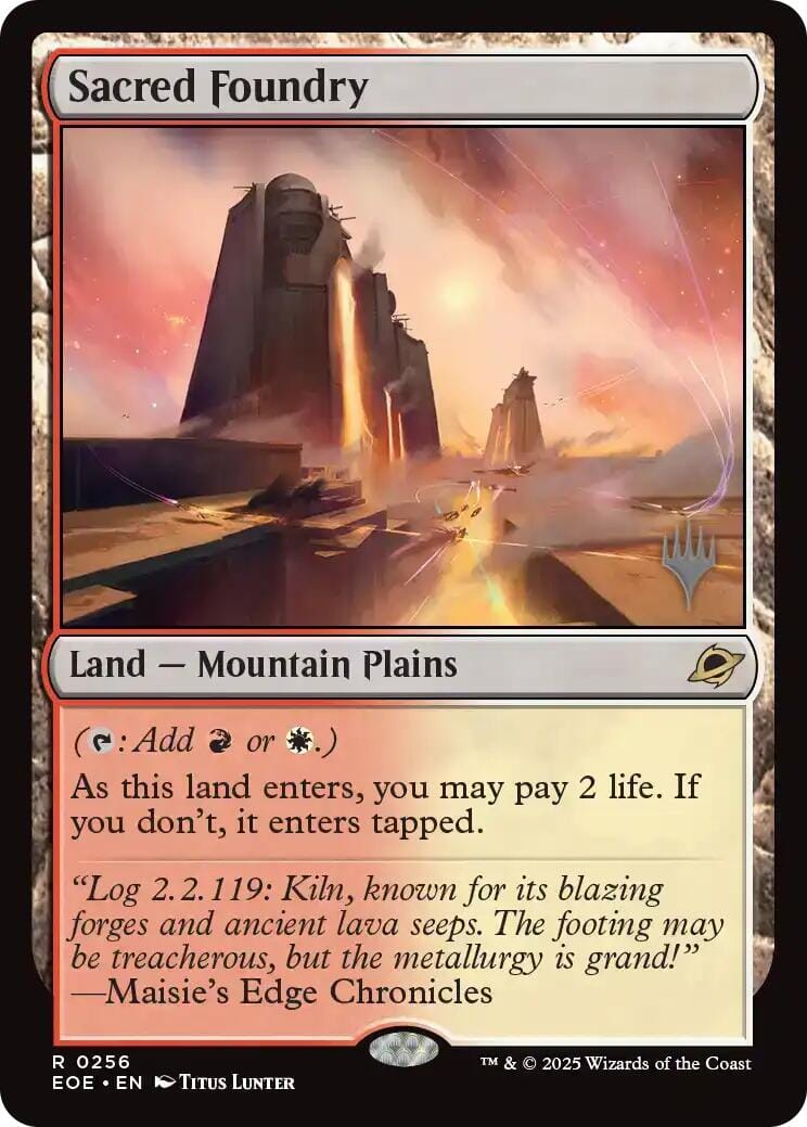 Sacred Foundry (Promo Pack) [Edge of Eternities Promo Pack] MTG Single Magic: The Gathering  | Multizone: Comics And Games