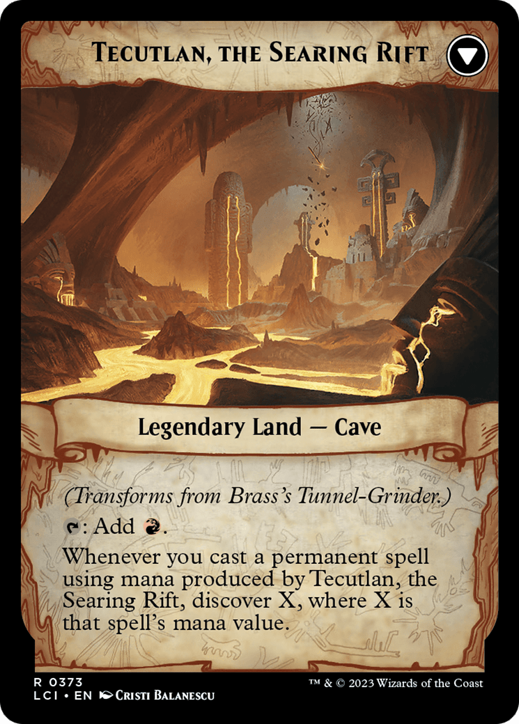 Brass's Tunnel-Grinder // Tecutlan, The Searing Rift (Extended Art) [The Lost Caverns of Ixalan] MTG Single Magic: The Gathering  | Multizone: Comics And Games