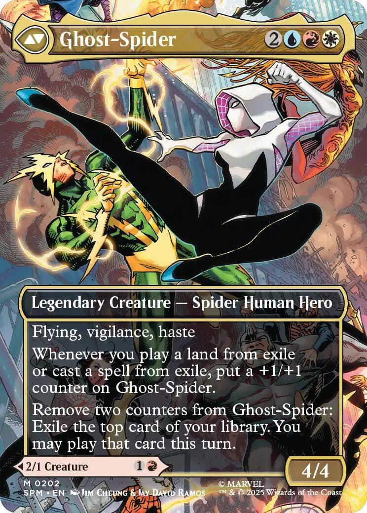 Gwen Stacy (0202) (Borderless) [Marvel's Spider-Man] MTG Single Magic: The Gathering  | Multizone: Comics And Games