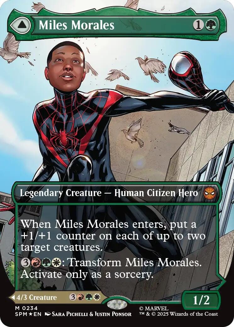Miles Morales (0234) (Borderless) [Marvel's Spider-Man] MTG Single Magic: The Gathering  | Multizone: Comics And Games