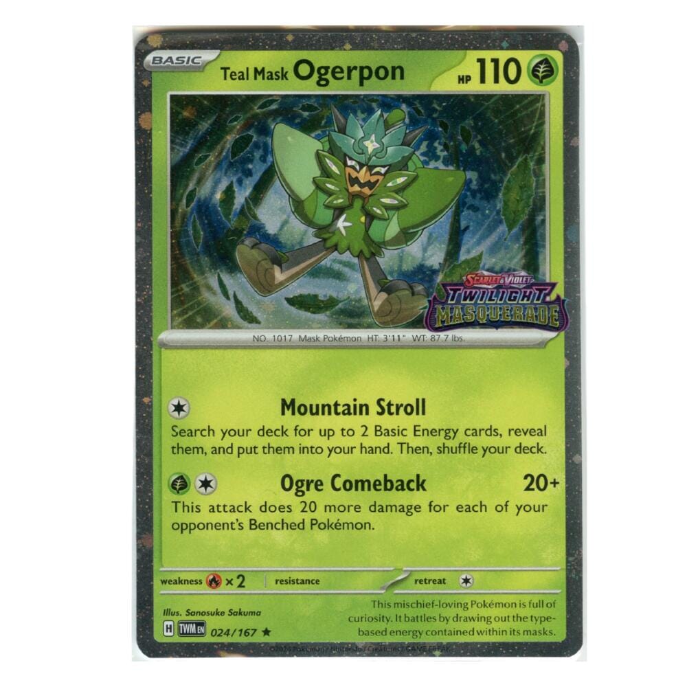 Teal Mask Ogerpon (024/167) (Twilight Masquerade Stamp) [Scarlet & Violet: Twilight Masquerade] Pokemon Single Pokémon  | Multizone: Comics And Games