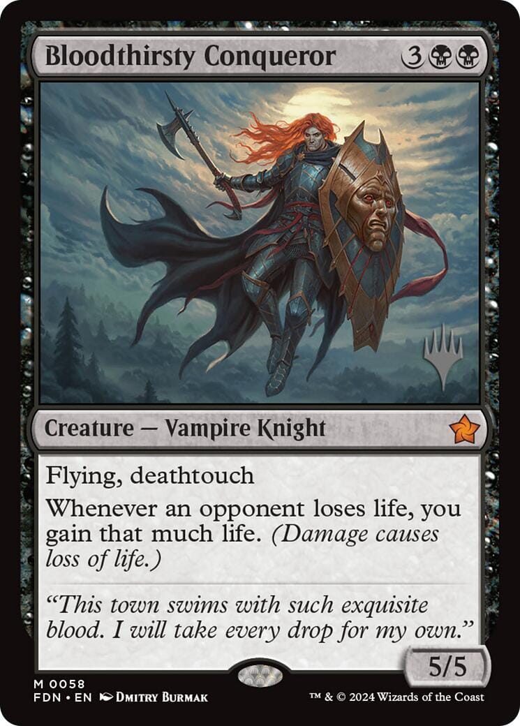 Bloodthirsty Conqueror (Promo Pack) [Foundations Promos] MTG Single Magic: The Gathering  | Multizone: Comics And Games