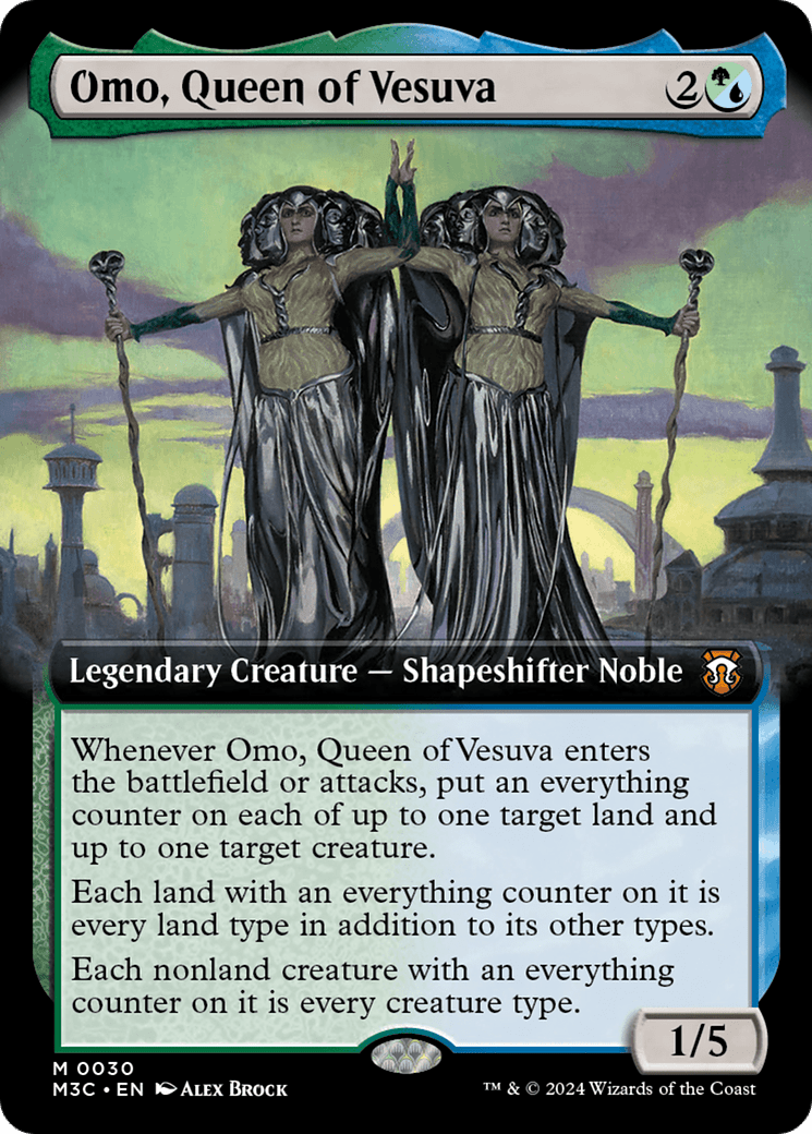 Omo, Queen of Vesuva (Extended Art) [Modern Horizons 3 Commander] MTG Single Magic: The Gathering  | Multizone: Comics And Games