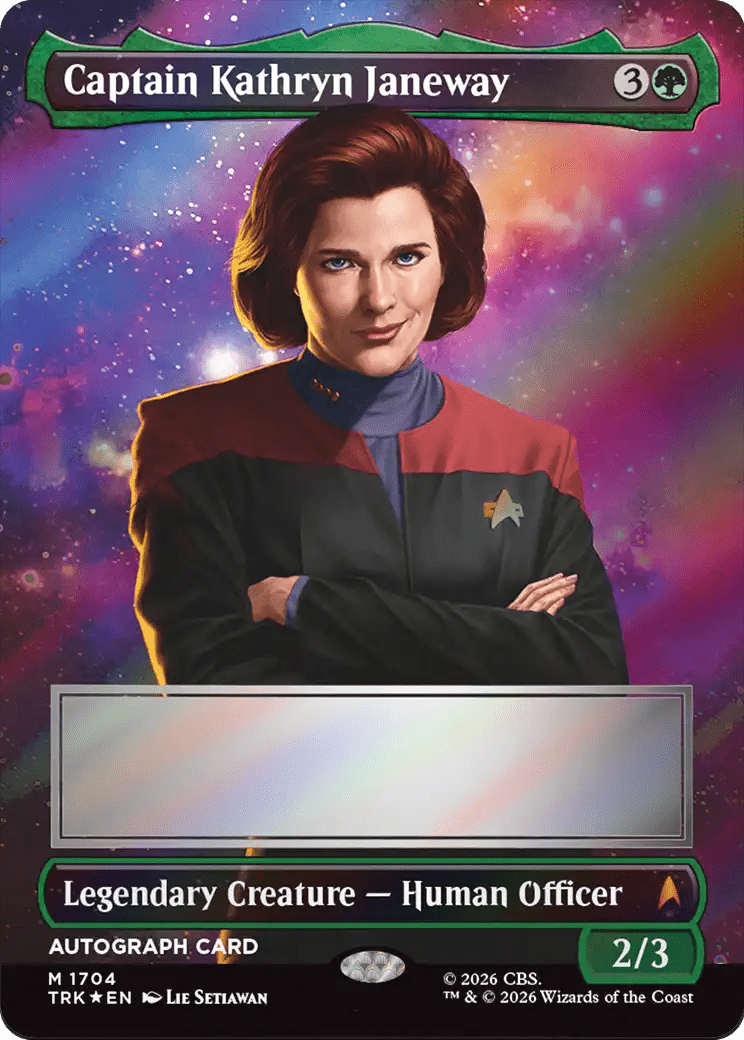 Captain Kathryn Janeway (Borderless) (Signed) [Star Trek] MTG Single Magic: The Gathering  | Multizone: Comics And Games