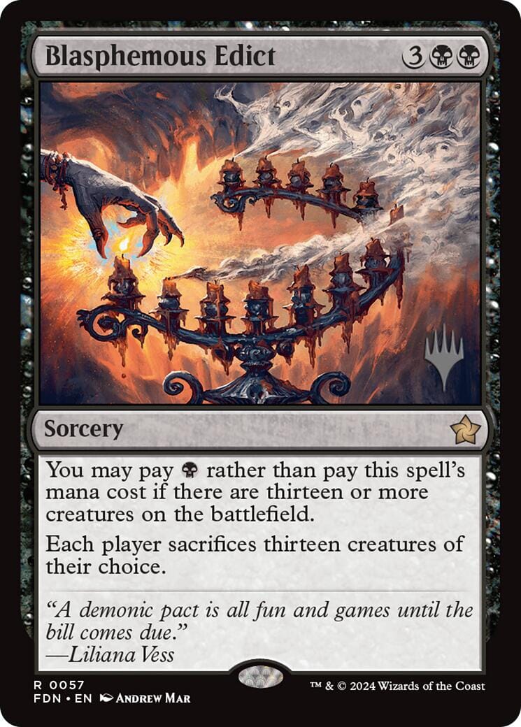 Blasphemous Edict (Promo Pack) [Edge of Eternities Promo Pack] MTG Single Magic: The Gathering  | Multizone: Comics And Games