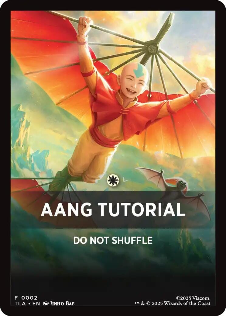 Aang Tutorial Theme Card [Avatar: The Last Airbender Tokens] MTG Single Magic: The Gathering  | Multizone: Comics And Games