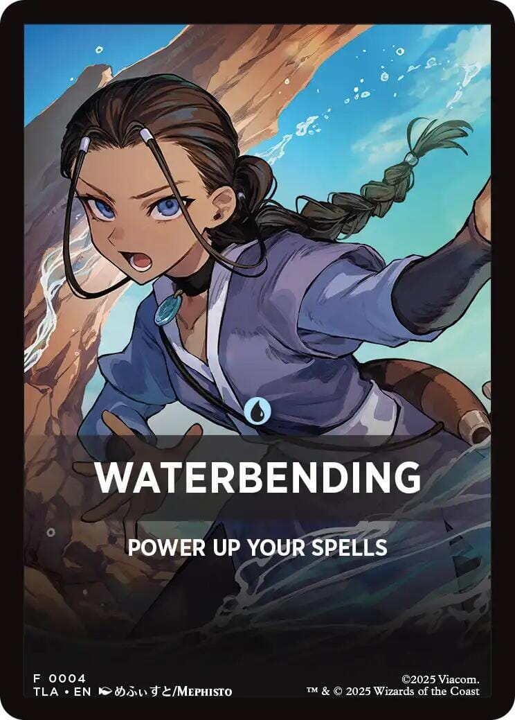 Waterbending Theme Card [Avatar: The Last Airbender Tokens] MTG Single Magic: The Gathering  | Multizone: Comics And Games