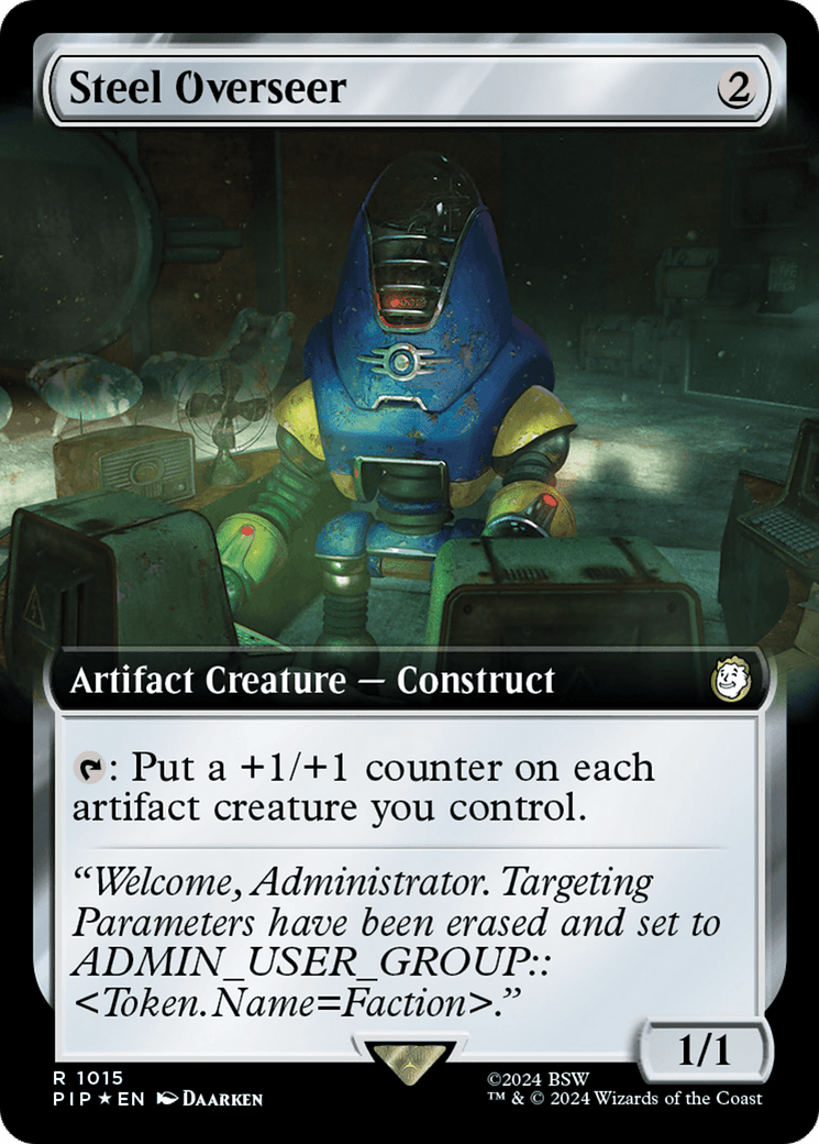 Steel Overseer (Extended Art) (Surge Foil) [Fallout] MTG Single Magic: The Gathering  | Multizone: Comics And Games