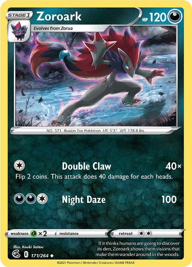 Zoroark (171/264) [Sword & Shield: Fusion Strike] Pokemon Single Pokémon  | Multizone: Comics And Games