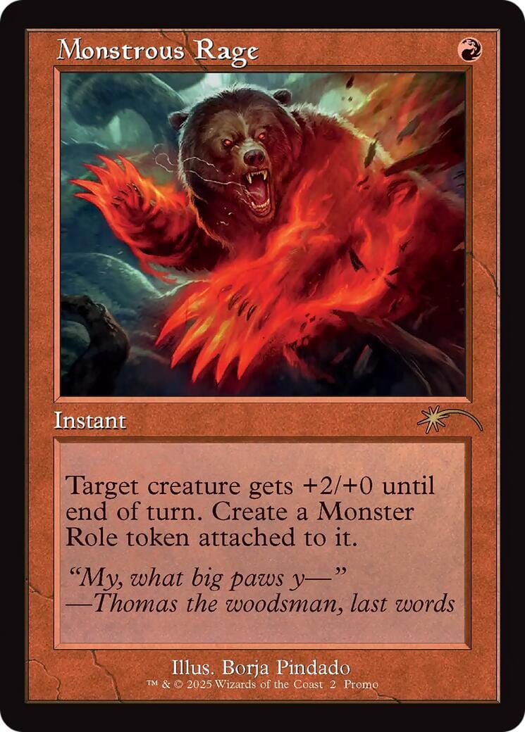 Monstrous Rage (Retro Frame) [Standard Showdown Promos] MTG Single Magic: The Gathering  | Multizone: Comics And Games
