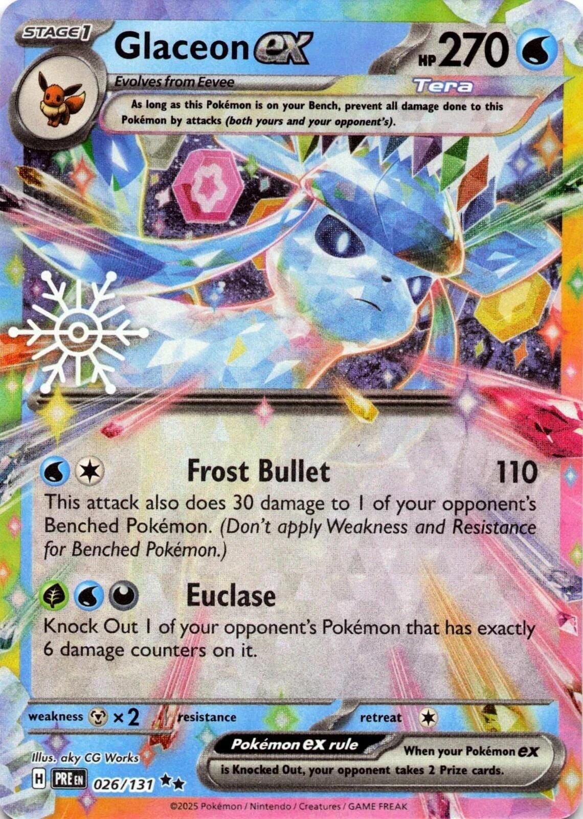 Glaceon ex (026/131) (Holiday Calendar) [Miscellaneous Cards] Pokemon Single Pokémon  | Multizone: Comics And Games