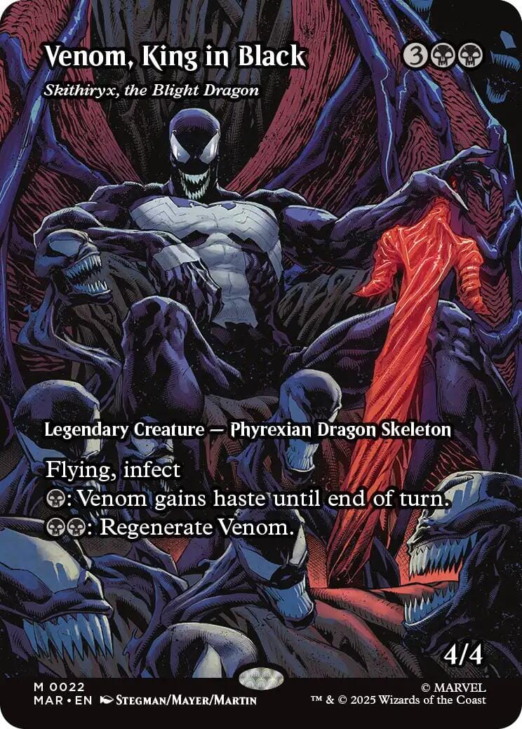 Venom, King in Black - Skithiryx, the Blight Dragon (Borderless) [Marvel Universe: Eternal-Legal] MTG Single Magic: The Gathering  | Multizone: Comics And Games