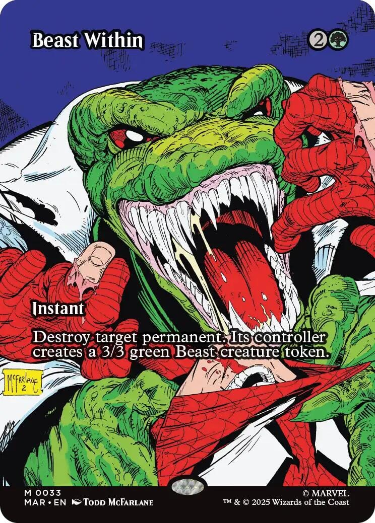 Beast Within (Borderless) [Marvel Universe: Eternal-Legal] MTG Single Magic: The Gathering  | Multizone: Comics And Games