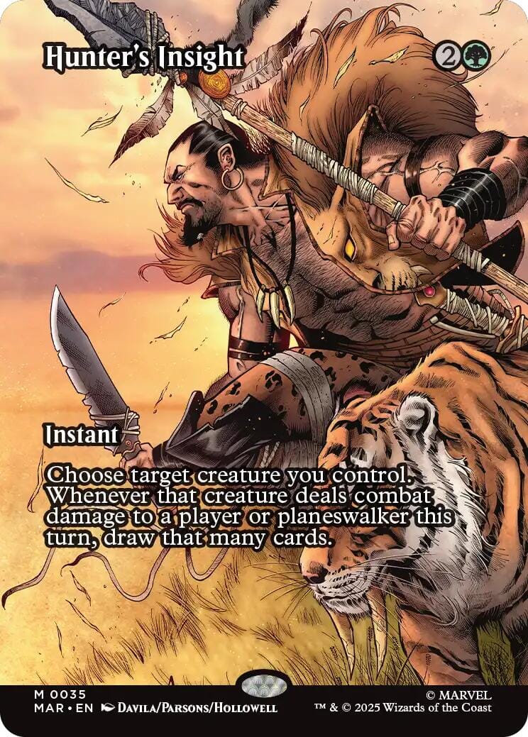 Hunter's Insight (Borderless) [Marvel Universe: Eternal-Legal] MTG Single Magic: The Gathering  | Multizone: Comics And Games