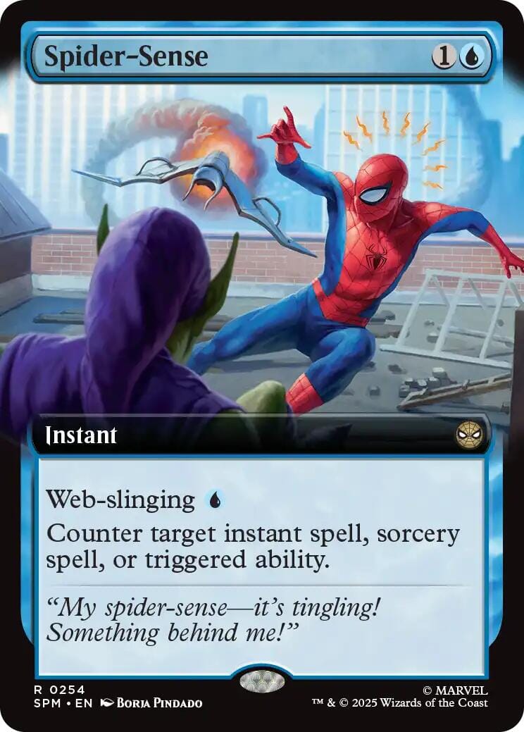 Spider-Sense (Extended Art) [Marvel's Spider-Man] MTG Single Magic: The Gathering  | Multizone: Comics And Games