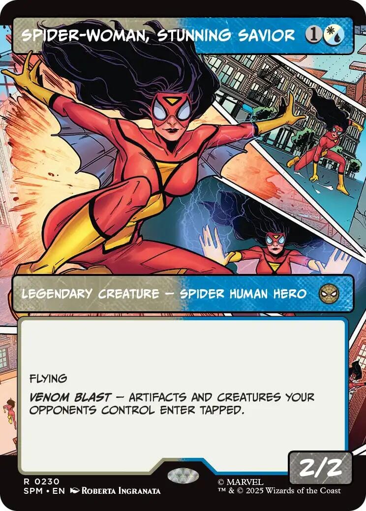 Spider-Woman, Stunning Savior (Borderless) [Marvel's Spider-Man] MTG Single Magic: The Gathering  | Multizone: Comics And Games