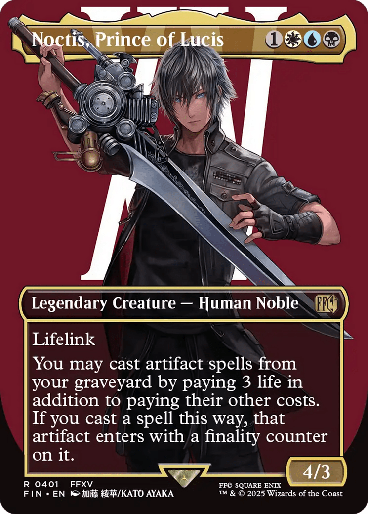 Noctis, Prince of Lucis (Borderless) [FINAL FANTASY] MTG Single Magic: The Gathering  | Multizone: Comics And Games