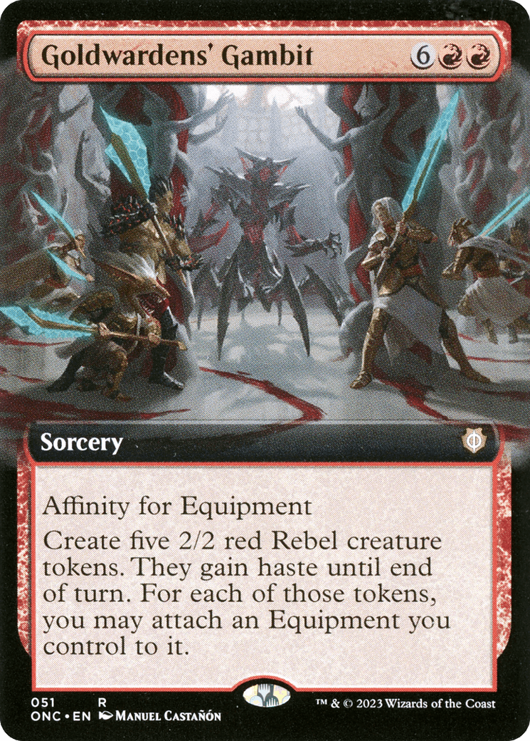 Goldwardens' Gambit (Extended Art) [Phyrexia: All Will Be One Commander] MTG Single Magic: The Gathering  | Multizone: Comics And Games