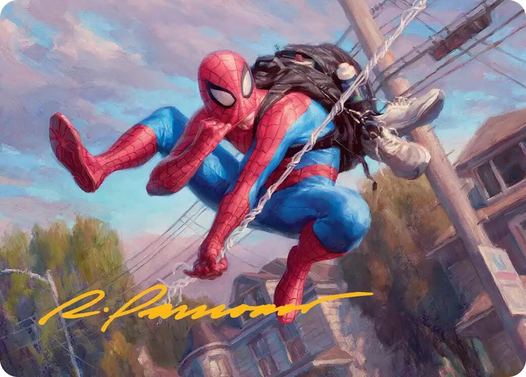 Spider-Man, Web-Slinger Art Card (Gold-Stamped Signature) [Marvel's Spider-Man Art Series] MTG Single Magic: The Gathering  | Multizone: Comics And Games