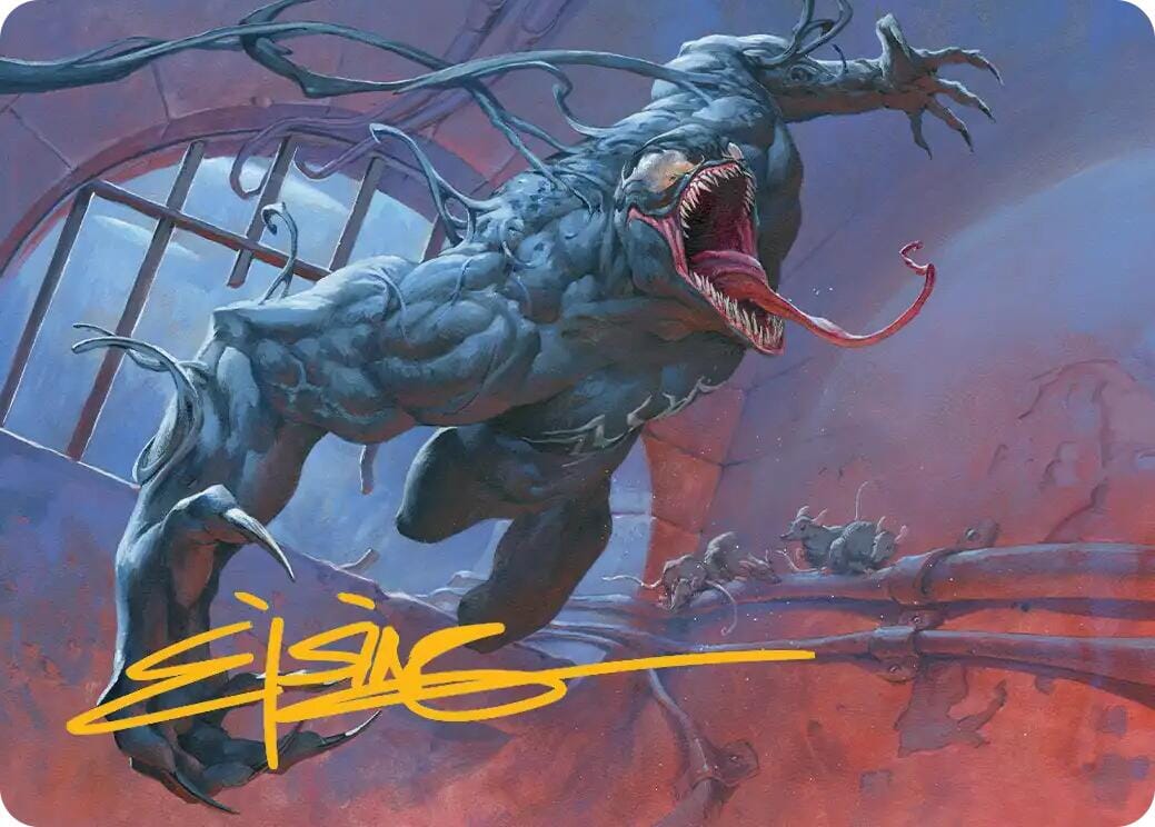 Venom, Evil Unleashed Art Card (Gold-Stamped Signature) [Marvel's Spider-Man Art Series] MTG Single Magic: The Gathering  | Multizone: Comics And Games